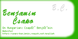 benjamin csapo business card